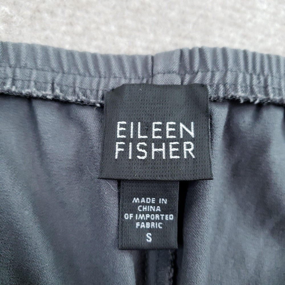 Eileen Fisher Pants Women Small Gray Elastic Waist Straight Leg Side Zip Casual - Picture 10 of 14